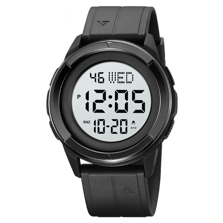 SKMEI 2047 Multifunctional Men 50M Waterproof Sports Digital Wrist Watch(Black+White) - Silicone Strap Watches by SKMEI | Online Shopping South Africa | PMC Jewellery | Buy Now Pay Later Mobicred