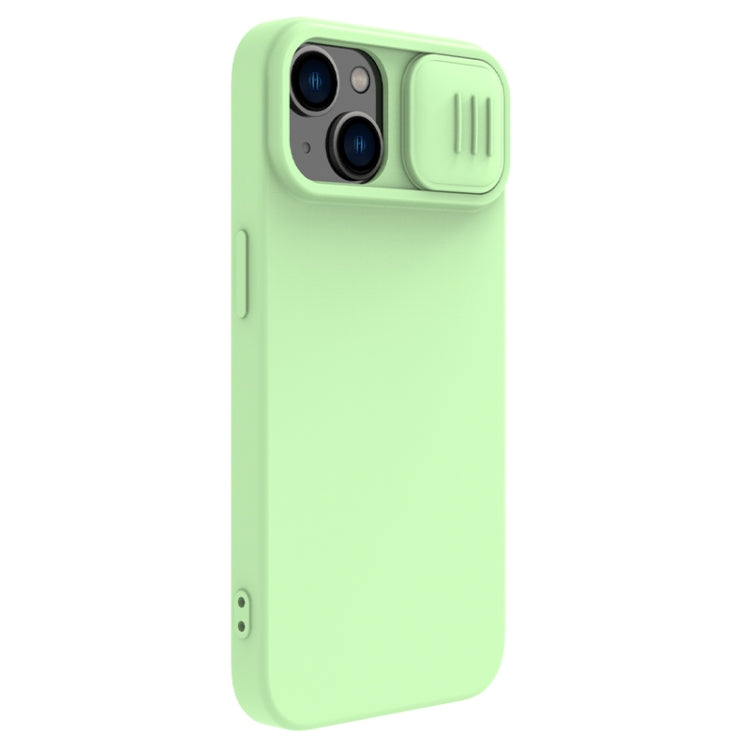 For iPhone 15 NILLKIN CamShield MagSafe Liquid Silicone Phone Case(Green) - iPhone 15 Cases by NILLKIN | Online Shopping South Africa | PMC Jewellery