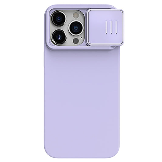 For iPhone 15 Pro NILLKIN CamShield MagSafe Liquid Silicone Phone Case(Purple) - iPhone 15 Pro Cases by NILLKIN | Online Shopping South Africa | PMC Jewellery