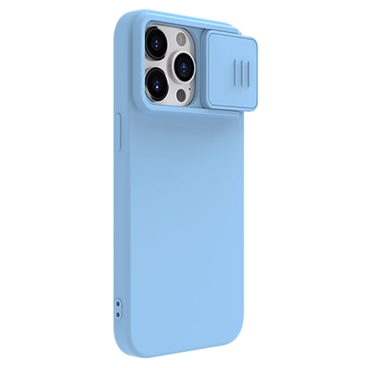 For iPhone 15 Pro NILLKIN CamShield MagSafe Liquid Silicone Phone Case(Sky Blue) - iPhone 15 Pro Cases by NILLKIN | Online Shopping South Africa | PMC Jewellery