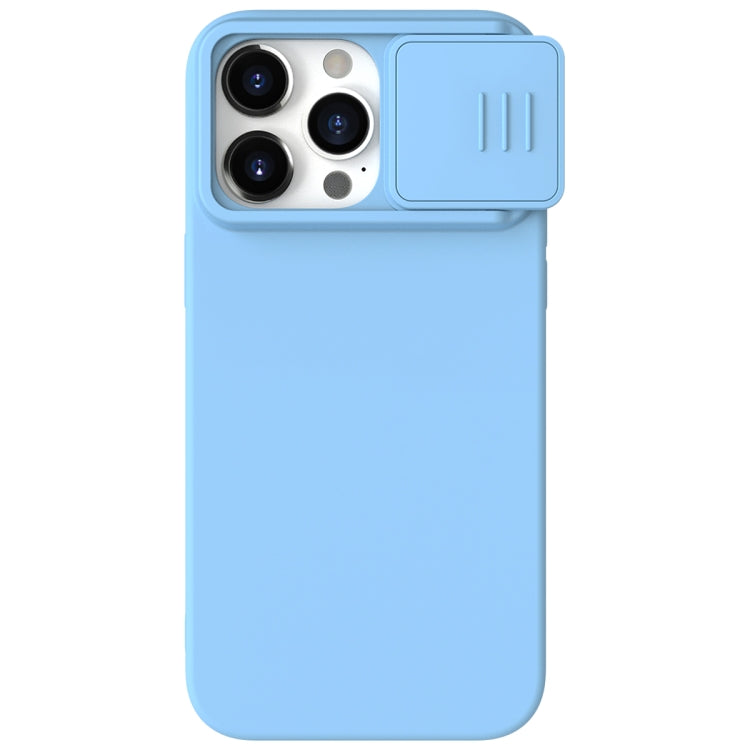 For iPhone 15 Pro Max NILLKIN CamShield Liquid Silicone Phone Case(Sky Blue) - iPhone 15 Pro Max Cases by NILLKIN | Online Shopping South Africa | PMC Jewellery | Buy Now Pay Later Mobicred