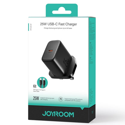 JOYROOM JR-TCF11 25W USB-C / Type-C Port Fast Charger with Cable Set, UK Plug(Black) - USB Charger by JOYROOM | Online Shopping South Africa | PMC Jewellery