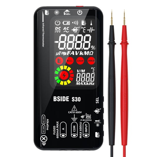 BSIDE S30 Smart Color Screen Infrared Temperature Measurement Multimeter(Black) - Digital Multimeter by BSIDE | Online Shopping South Africa | PMC Jewellery | Buy Now Pay Later Mobicred