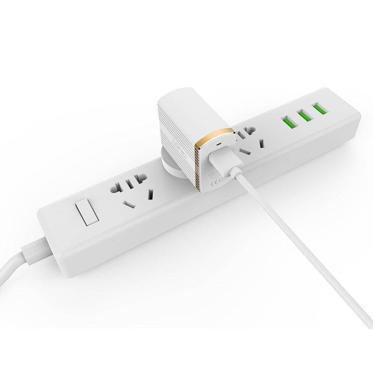 LDNIO A1302Q 2 in 1 18W QC3.0 USB Interface Grid Shape Travel Charger Mobile Phone Charger with Type-C / USB-C Data Cable, US Plug - free shipping - PMC TechLife - Order now!