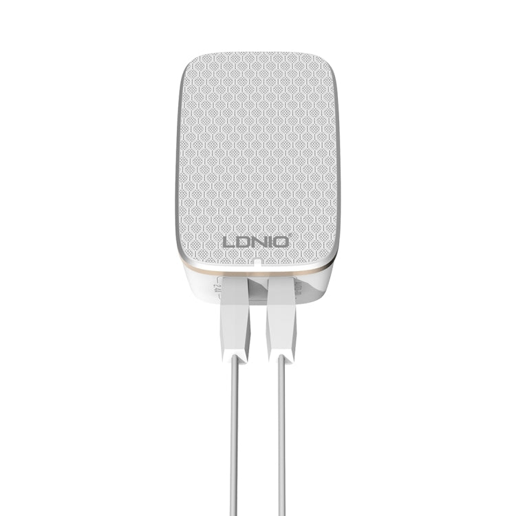 LDNIO A2204 2 in 1 12W Dual USB Interface Travel Charger Mobile Phone Charger with Type-C / USB-C Data Cable, UK Plug - free shipping - PMC TechLife - Order now!