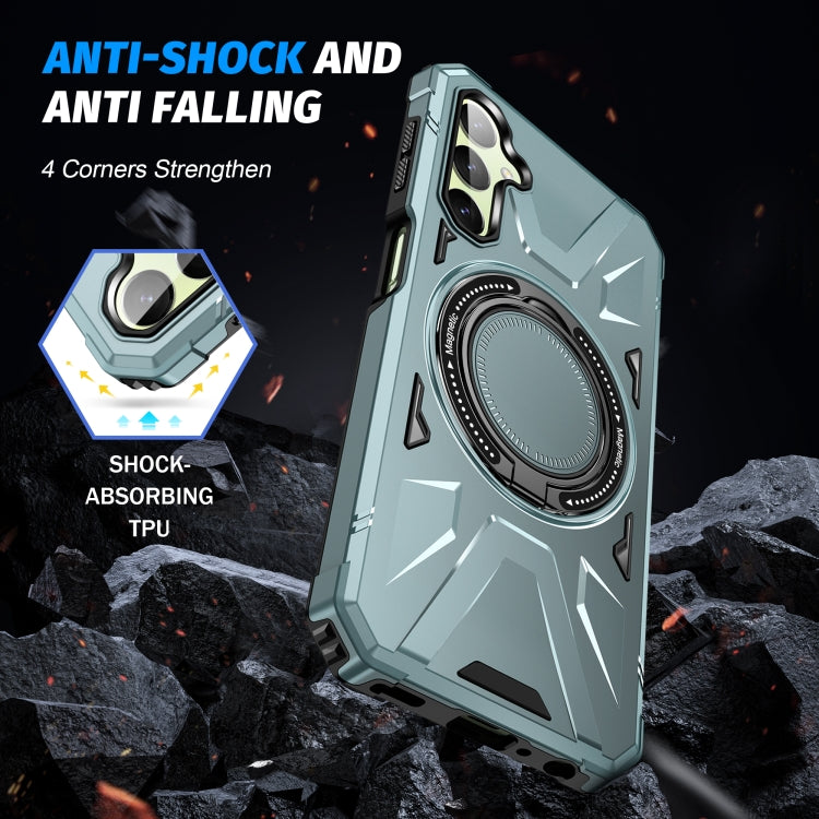 For Samsung Galaxy A14 4G/5G MagSafe Magnetic Shockproof Phone Case with Ring Holder(Green) - free shipping - PMC TechLife - Order now!