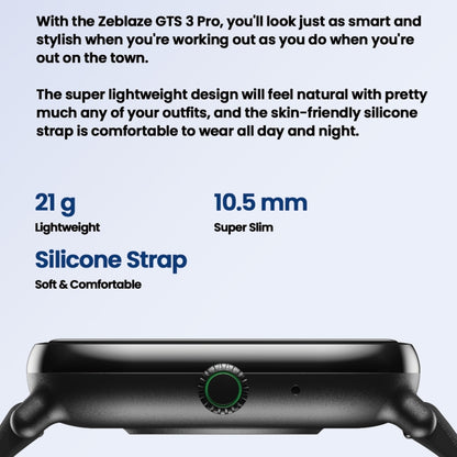 Zeblaze GTS 3 Pro IP68 1.97inch HD Fitness Smart Watch(Black) - Smart Watches by Zeblaze | Online Shopping South Africa | PMC Jewellery | Buy Now Pay Later Mobicred