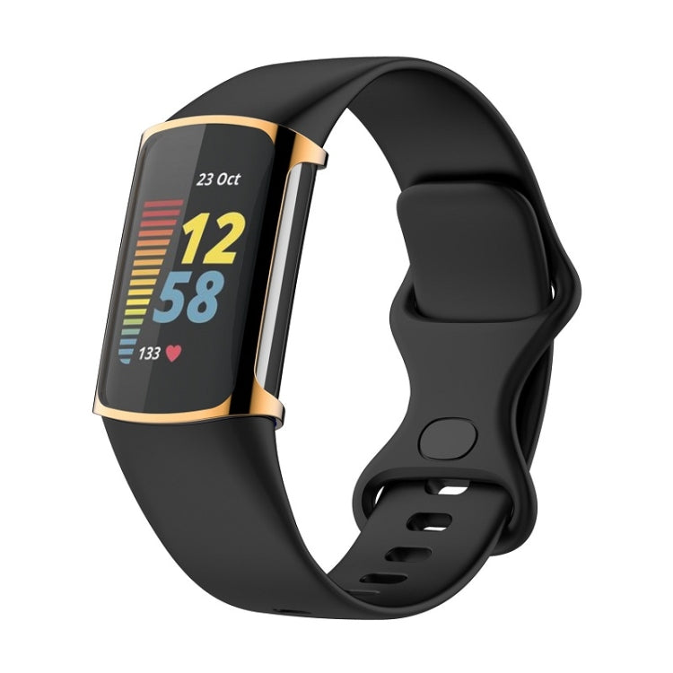For Fitbit Charge 6 / 5 Full Coverage TPU Electroplated Watch Protective Case(Rose Gold) - Watch Cases by PMC TechLife | Online Shopping South Africa | PMC TechLife