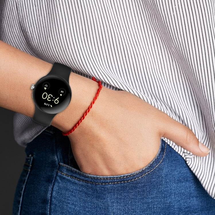 For Google Pixel Watch 2 Solid Color Silicone Watch Band, Size:L Size(Grey) - free shipping - PMC TechLife - Order now!
