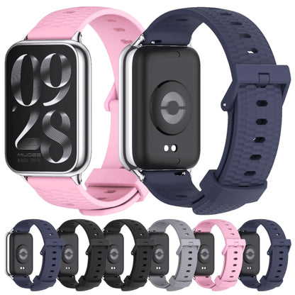 For Xiaomi Mi Band 8 Pro Mijobs Honeycomb Texture Silicone Watch Band(Midnight Blue Black) - Watch Bands by MIJOBS | Online Shopping South Africa | PMC Jewellery