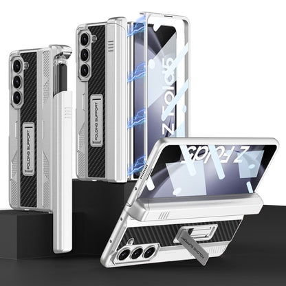 For Samsung Galaxy Z Fold5 GKK Integrated Folding Mech Shell PC Phone Case with Slide Pen Box(Silver) - Galaxy Z Fold5 Cases by GKK | Online Shopping South Africa | PMC Jewellery | Buy Now Pay Later Mobicred