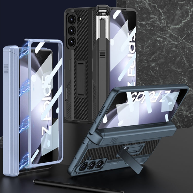 For Samsung Galaxy Z Fold5 GKK Integrated Folding Mech Shell PC Phone Case with Slide Pen Box(Silver) - Galaxy Z Fold5 Cases by GKK | Online Shopping South Africa | PMC Jewellery | Buy Now Pay Later Mobicred