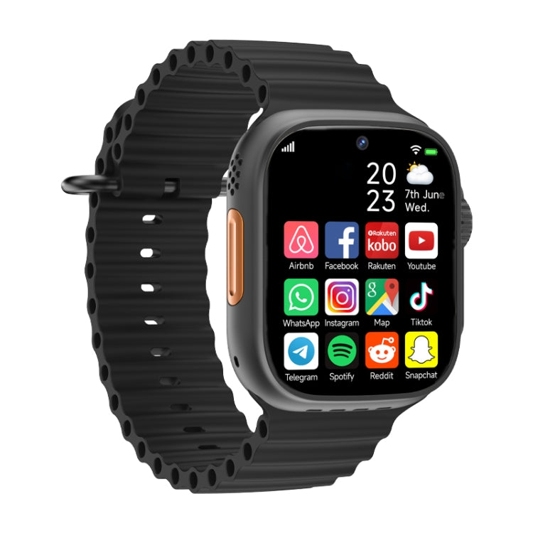 GS37 1.95 inch Screen Smart Phone Watch, 1GB+16GB, Android 9.0, Spreadtrum SL8541E, Network: 4G, Single Nano SIM, Front & Rear Camera(Black) - Smart Watches by PMC TechLife | Online Shopping South Africa | PMC TechLife | Buy Now Pay Later Mobicred