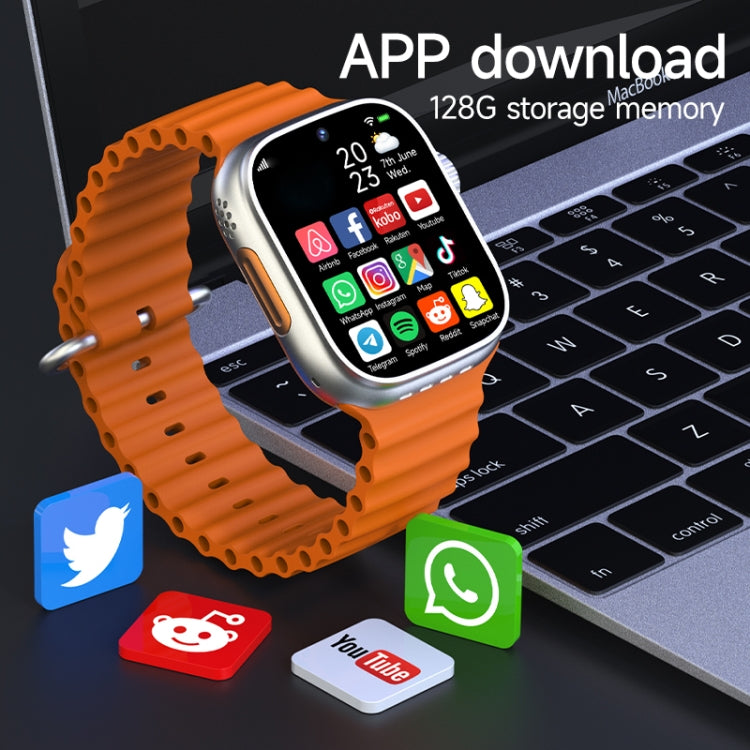 GS37 1.95 inch Screen Smart Phone Watch, 1GB+16GB, Android 9.0, Spreadtrum SL8541E, Network: 4G, Single Nano SIM, Front & Rear Camera(Orange Gold) - free shipping - PMC TechLife - Order now!