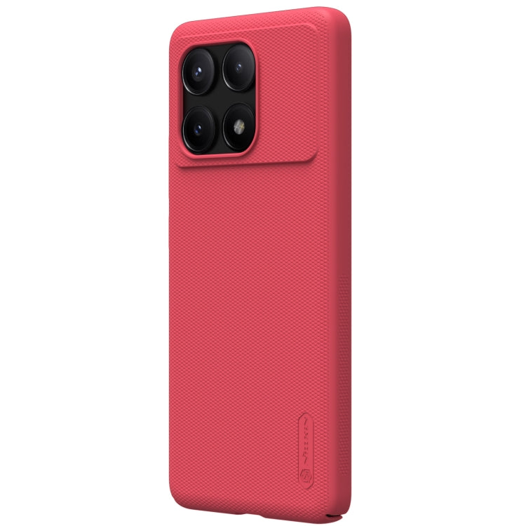 For Xiaomi Redmi K70E / Poco X6 Pro 5G NILLKIN Frosted PC Phone Case(Red) - K70E Cases by NILLKIN | Online Shopping South Africa | PMC Jewellery