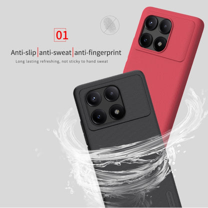 For Xiaomi Redmi K70E / Poco X6 Pro 5G NILLKIN Frosted PC Phone Case(Red) - K70E Cases by NILLKIN | Online Shopping South Africa | PMC Jewellery