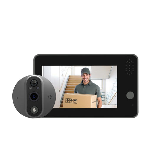 ESCAM C86 1080P 4.3 inch Smart WiFi Digital Door Viewer Supports Wide-Angle PIR & Night Vision & Dingdong Photo(White) - Video DoorBell by ESCAM | Online Shopping South Africa | PMC Jewellery | Buy Now Pay Later Mobicred