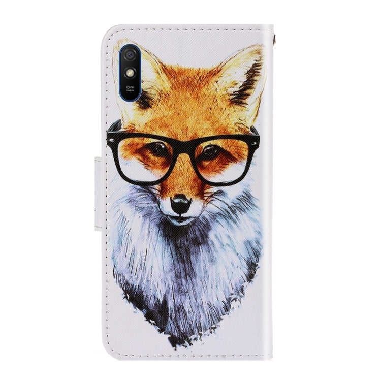 For Xiaomi Redmi 9A 3D Colored Drawing Horizontal Flip PU Leather Case with Holder & Card Slots & Wallet(Fox) - Xiaomi Cases by PMC Jewellery | Online Shopping South Africa | PMC Jewellery