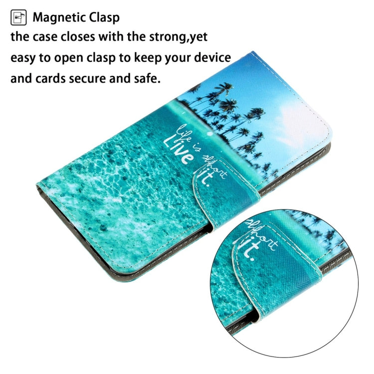 For Xiaomi Redmi 9A 3D Colored Drawing Horizontal Flip PU Leather Case with Holder & Card Slots & Wallet(Coconut Tree) - Xiaomi Cases by PMC Jewellery | Online Shopping South Africa | PMC Jewellery