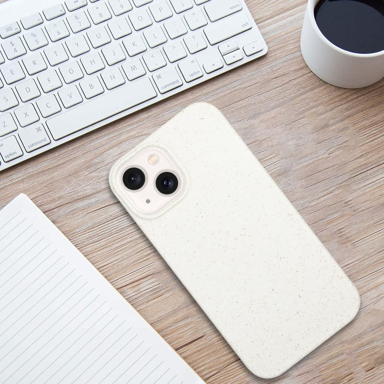 For iPhone 13 Wheat MagSafe Magnetic Straw Material + TPU Phone Case(White) - iPhone 13 Cases by PMC TechLife | Online Shopping South Africa | PMC TechLife | Buy Now Pay Later Mobicred