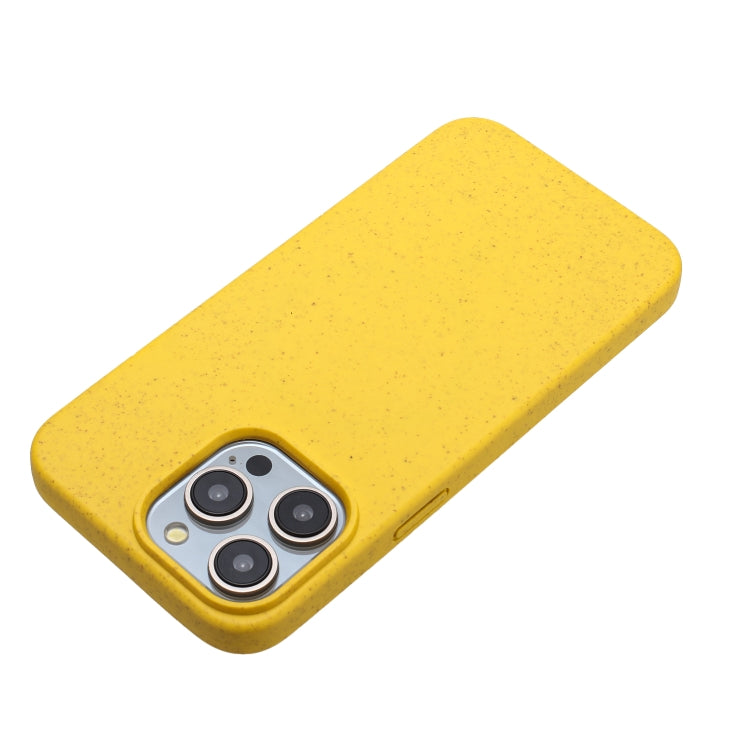 For iPhone 11 Pro Max Wheat MagSafe Magnetic Straw Material + TPU Phone Case(Yellow) - free shipping - PMC TechLife - Order now!