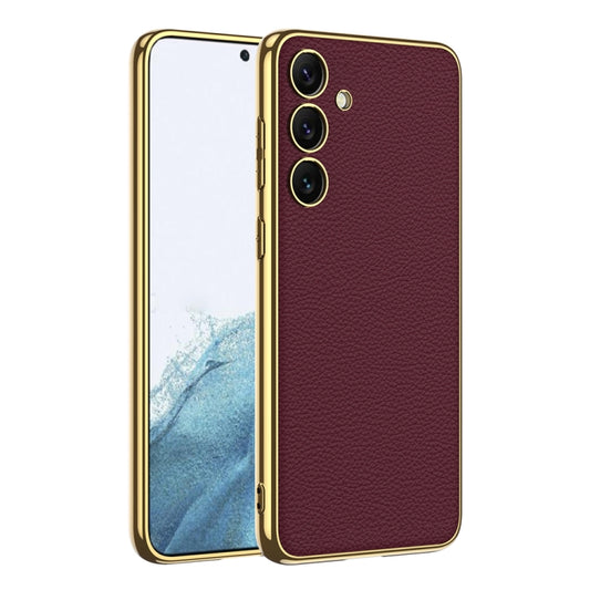 For Samsung Galaxy S24 5G GKK Plating TPU + Leather Full Coverage Phone Case(Red) - Galaxy S24 5G Cases by GKK | Online Shopping South Africa | PMC Jewellery | Buy Now Pay Later Mobicred