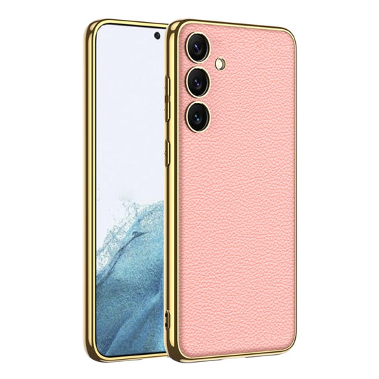 For Samsung Galaxy S24 5G GKK Plating TPU + Leather Full Coverage Phone Case(Pink) - Galaxy S24 5G Cases by GKK | Online Shopping South Africa | PMC Jewellery | Buy Now Pay Later Mobicred