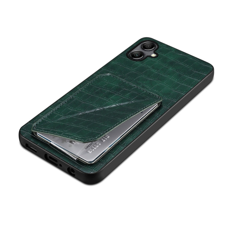 For Samsung Galaxy S23+ 5G Denior Imitation Crocodile Leather Back Phone Case with Holder(Green) - Galaxy S23+ 5G Cases by Denior | Online Shopping South Africa | PMC Jewellery