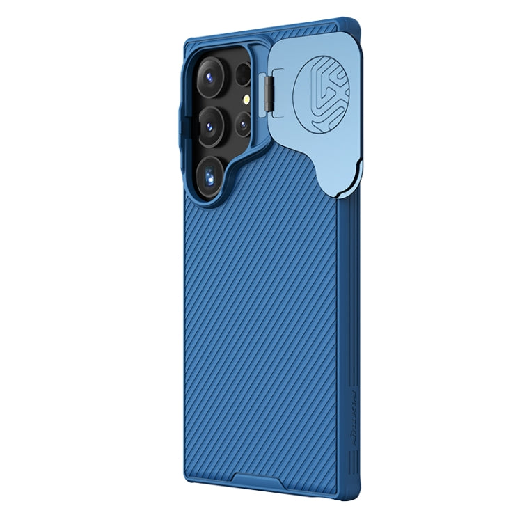 For Samsung Galaxy S24 Ultra 5G NILLKIN Black Mirror Prop CD Texture Mirror Phone Case(Blue) - Galaxy S24 Ultra 5G Cases by NILLKIN | Online Shopping South Africa | PMC Jewellery | Buy Now Pay Later Mobicred