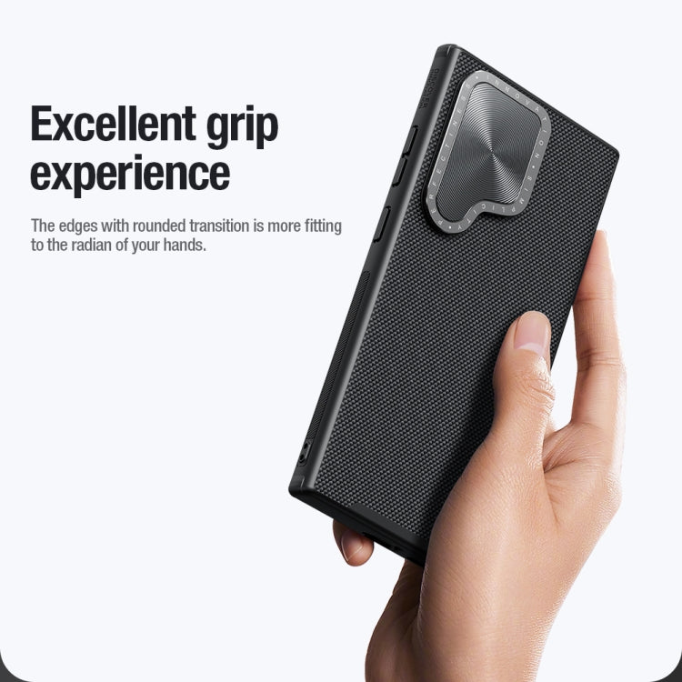 For Samsung Galaxy S24 Ultra 5G NILLKIN Textured Prop Camera Cover Holder Design Nylon Phone Case(Black) - Galaxy S24 Ultra 5G Cases by NILLKIN | Online Shopping South Africa | PMC Jewellery | Buy Now Pay Later Mobicred