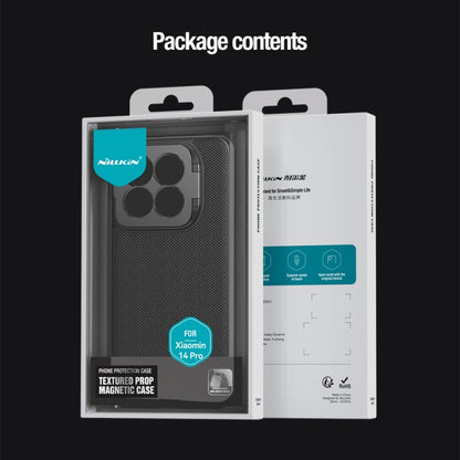 For Xiaomi 14 Pro NILLKIN Textured Prop Lens Protection Holder Nylon Precise Hole Phone Case(Black) - 14 Pro Cases by NILLKIN | Online Shopping South Africa | PMC Jewellery | Buy Now Pay Later Mobicred