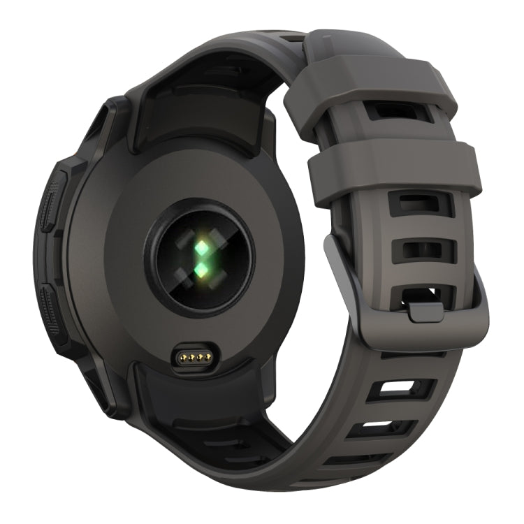 Compatible with Garmin Instinct 2X Two Color Silicone Watch Band(Black) - Watch Bands by PMC TechLife | Online Shopping South Africa | PMC TechLife | Buy Now Pay Later Mobicred
