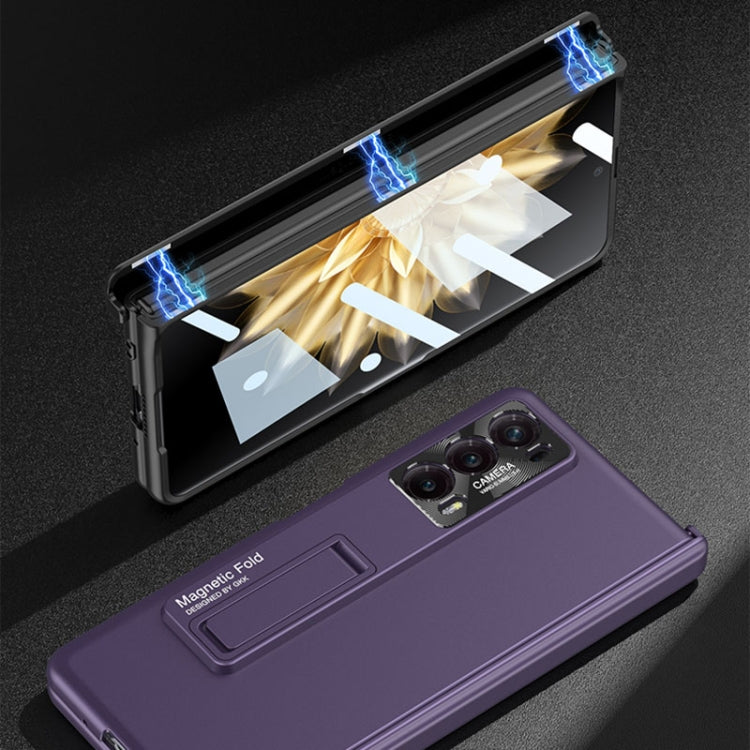 For Honor Magic V2 GKK Integrated Magnetic Folding Hinge All-inclusive Phone Case(Black) - Honor Cases by GKK | Online Shopping South Africa | PMC TechLife | Buy Now Pay Later Mobicred