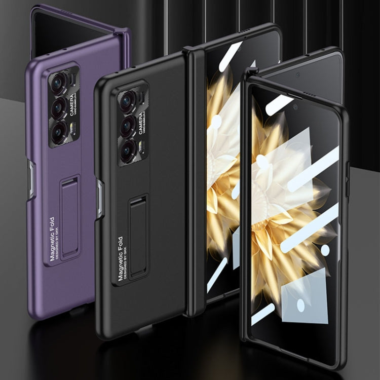 For Honor Magic V2 GKK Integrated Magnetic Folding Hinge All-inclusive Phone Case(Purple) - Honor Cases by GKK | Online Shopping South Africa | PMC Jewellery | Buy Now Pay Later Mobicred