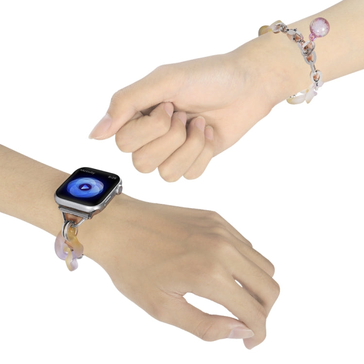 For Apple Watch Series 5 40mm Gradient Resin Chain Watch Band(Purple) - free shipping - PMC TechLife - Order now!
