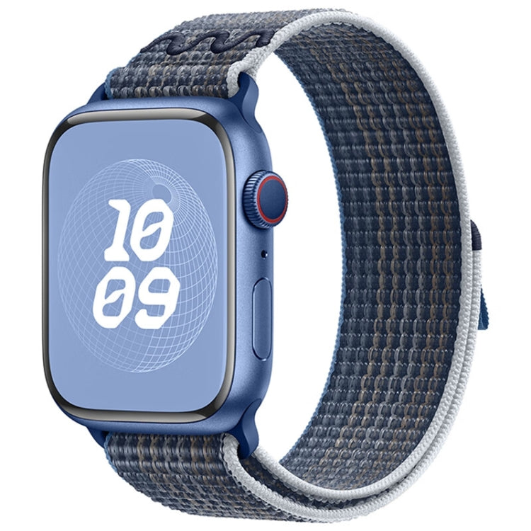 For Apple Watch Series 3 38mm Loop Nylon Watch Band(Storm Blue) - Watch Bands by PMC Jewellery | Online Shopping South Africa | PMC Jewellery