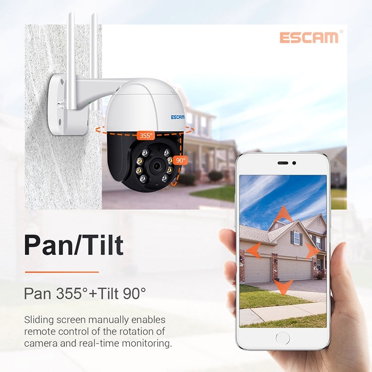 ESCAM QF518 5MP Smart WiFi IP Camera, Support AI Humanoid Detection / Auto Tracking / Dual Light Night Vision / Cloud Storage / Two Way Audio / TF Card, Plug:US Plug(White) - Dome Camera by ESCAM | Online Shopping South Africa | PMC Jewellery | Buy Now Pay Later Mobicred