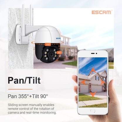 ESCAM QF518 5MP Smart WiFi IP Camera, Support AI Humanoid Detection / Auto Tracking / Dual Light Night Vision / Cloud Storage / Two Way Audio / TF Card, Plug:US Plug(White) - Dome Camera by ESCAM | Online Shopping South Africa | PMC Jewellery | Buy Now Pay Later Mobicred