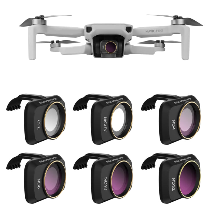 Sunnylife MM-FI9258 For DJI Mavic Mini / Mini 2 6 In 1 Drone MCUV+CPL+ND4+ND8+ND16+ND32 Lens Filter - Lens Filter by Sunnylife | Online Shopping South Africa | PMC Jewellery | Buy Now Pay Later Mobicred