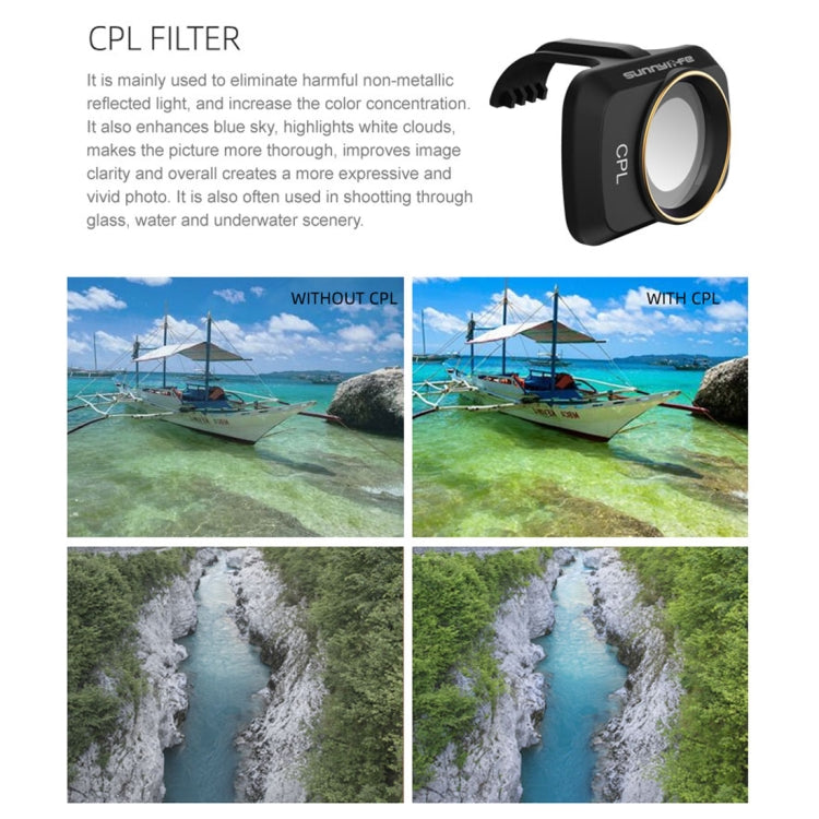 Sunnylife MM-FI9258 For DJI Mavic Mini / Mini 2 6 In 1 Drone MCUV+CPL+ND4+ND8+ND16+ND32 Lens Filter - Lens Filter by Sunnylife | Online Shopping South Africa | PMC Jewellery | Buy Now Pay Later Mobicred