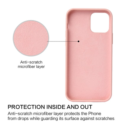 For iPhone 12 / 12 Pro Solid Color Liquid Silicone Shockproof Protective Case(Sakura Pink) - iPhone 12 / 12 Pro Cases by PMC Jewellery | Online Shopping South Africa | PMC Jewellery