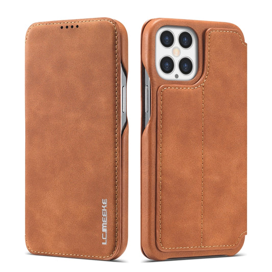 For iPhone 12 Pro Max LC.IMEEKE Hon Ancient Series Horizontal Flip Leather Case with Holder & Card Slot(Brown) - iPhone 12 Pro Max Cases by LC.IMEEKE | Online Shopping South Africa | PMC Jewellery | Buy Now Pay Later Mobicred