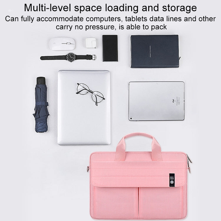 ST08 Handheld Briefcase Carrying Storage Bag without Shoulder Strap for 13.3 inch Laptop(Grey) - 13.3 inch by PMC TechLife | Online Shopping South Africa | PMC TechLife | Buy Now Pay Later Mobicred