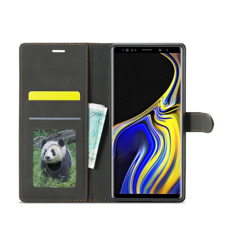 For Samsung Galaxy Note 9 Forwenw F1 Series Matte Strong Magnetism Horizontal Flip Leather Case with Holder & Card Slots & Wallet & Photo Frame(Black) - Galaxy Phone Cases by Forwenw | Online Shopping South Africa | PMC TechLife | Buy Now Pay Later Mobicred