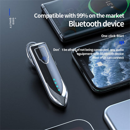 ME-3 Bluetooth 5.0 Business Style Touch Switch Bluetooth Earphone(Blue) - Bluetooth Earphone by PMC Jewellery | Online Shopping South Africa | PMC Jewellery