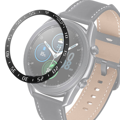 For Samsung Galaxy Watch 3 45mm Smart Watch Steel Bezel Ring, A Version(Black Ring White Letter) - Watch Cases by ENKAY | Online Shopping South Africa | PMC Jewellery | Buy Now Pay Later Mobicred