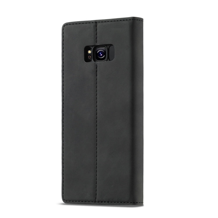 For Samsung Galaxy S8 LC.IMEEKE Strong Magnetism Ultra-thin Horizontal Flip Shockproof Matte TPU + PU Leather Case with Holder & Card Slots & Wallet(Black) - Galaxy Phone Cases by LC.IMEEKE | Online Shopping South Africa | PMC Jewellery | Buy Now Pay Later Mobicred