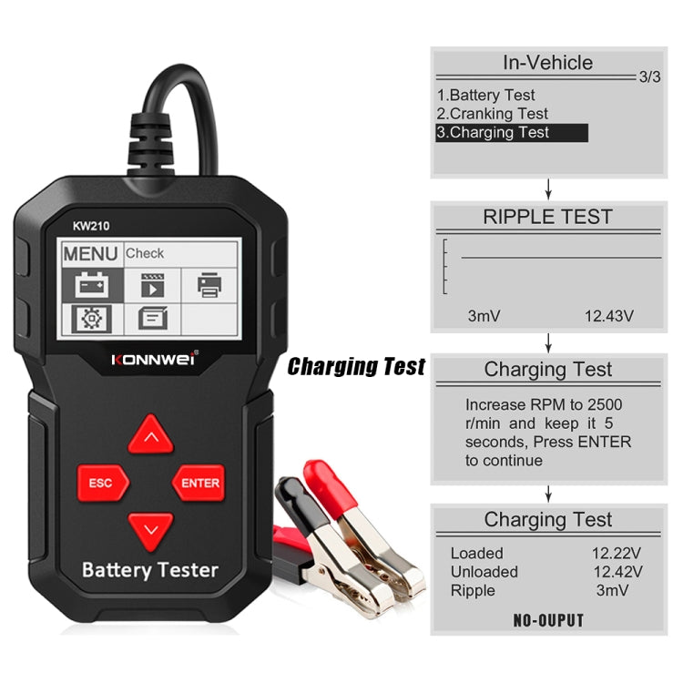 KONNWEI KW210 Car Battery Test Battery Capacity Resistance Battery Detector - Code Readers & Scan Tools by KONNWEI | Online Shopping South Africa | PMC Jewellery