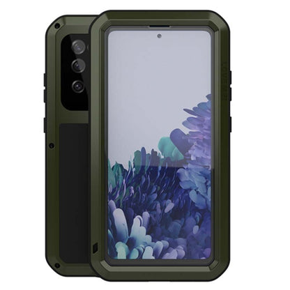 For Samsung Galaxy S20 FE LOVE MEI Metal Shockproof Waterproof Dustproof Protective Case with Glass(Army Green) - Galaxy S20 FE Cases by NILLKIN | Online Shopping South Africa | PMC Jewellery | Buy Now Pay Later Mobicred