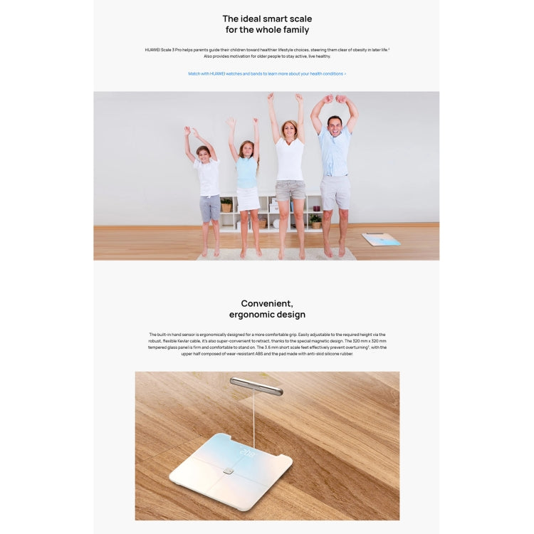 Original Huawei Intelligent Body Fat Scale 3 Pro, Support Wifi & Bluetooth Connection - free shipping - PMC TechLife - Order now!